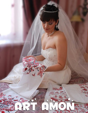 Свадебные рушники с вышивкой